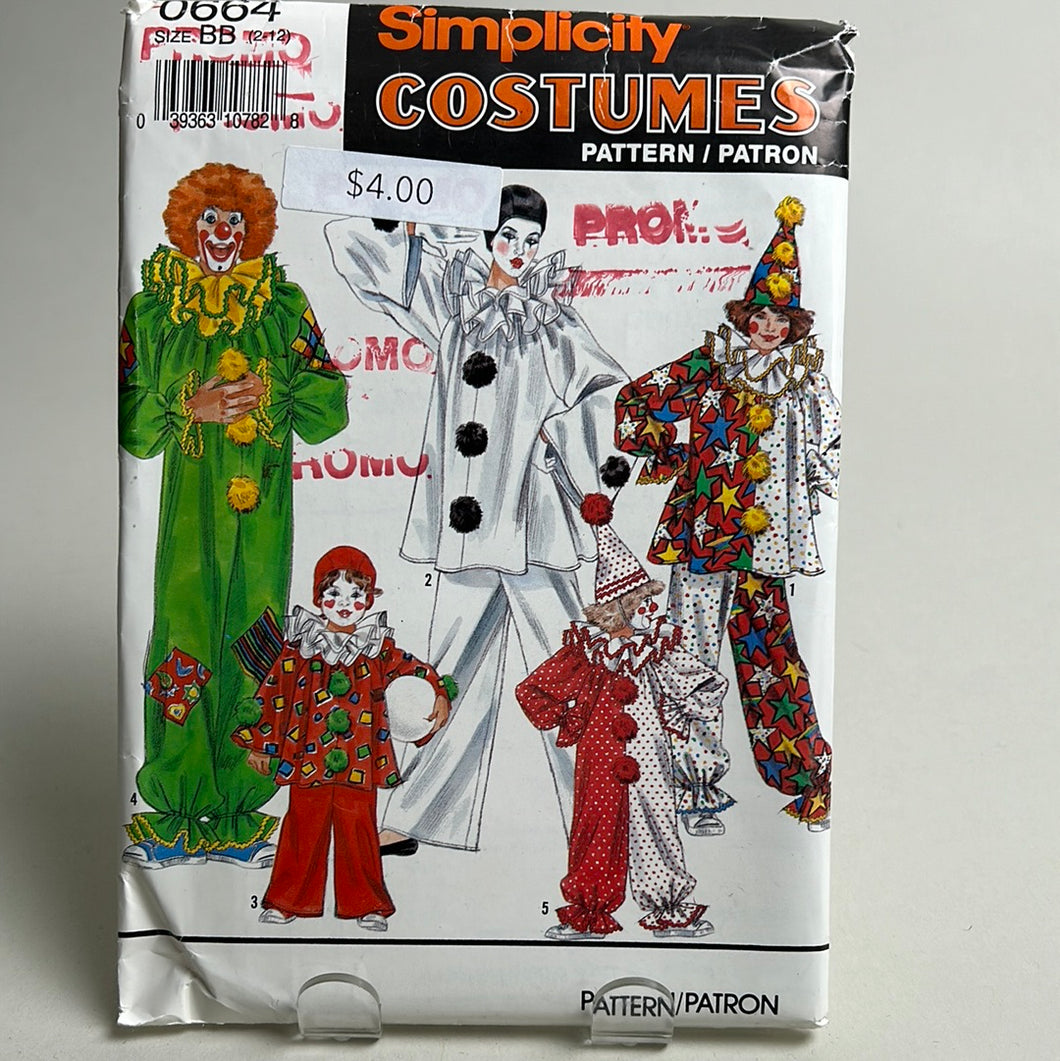 SIMPLICITY Pattern, Clown Costumes (PSI0664)