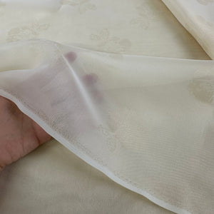Mid Weight Drapery, Soft Yellow Floral Sheer (HDH0679)