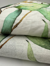 Load image into Gallery viewer, Linen Dress Weight, Green Leaf Border Prints (WDW2345:2346)(HDH)
