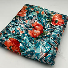 Load image into Gallery viewer, Viscose Satin Blouse Weight, Aqua &amp; Peach (WDW1633)
