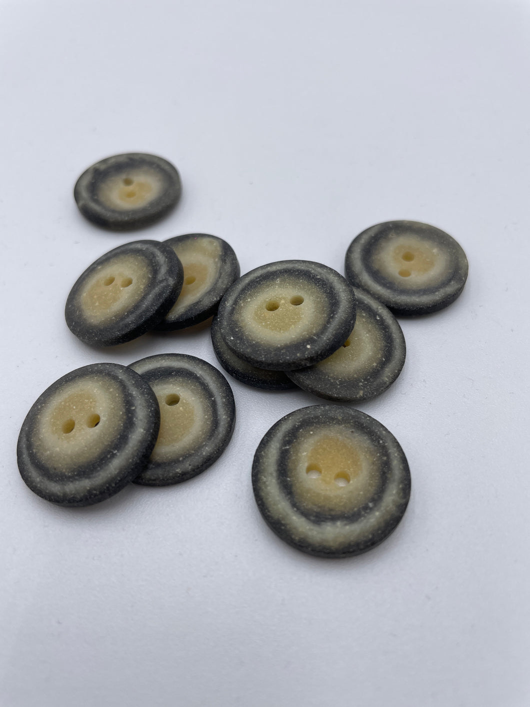 Plastic Buttons, Dark Grey and Taupe (NBU0476)