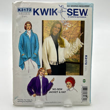 Load image into Gallery viewer, KWIK SEW Pattern, Misses&#39; Jacket, Shawl &amp; Hat (PKS3173)
