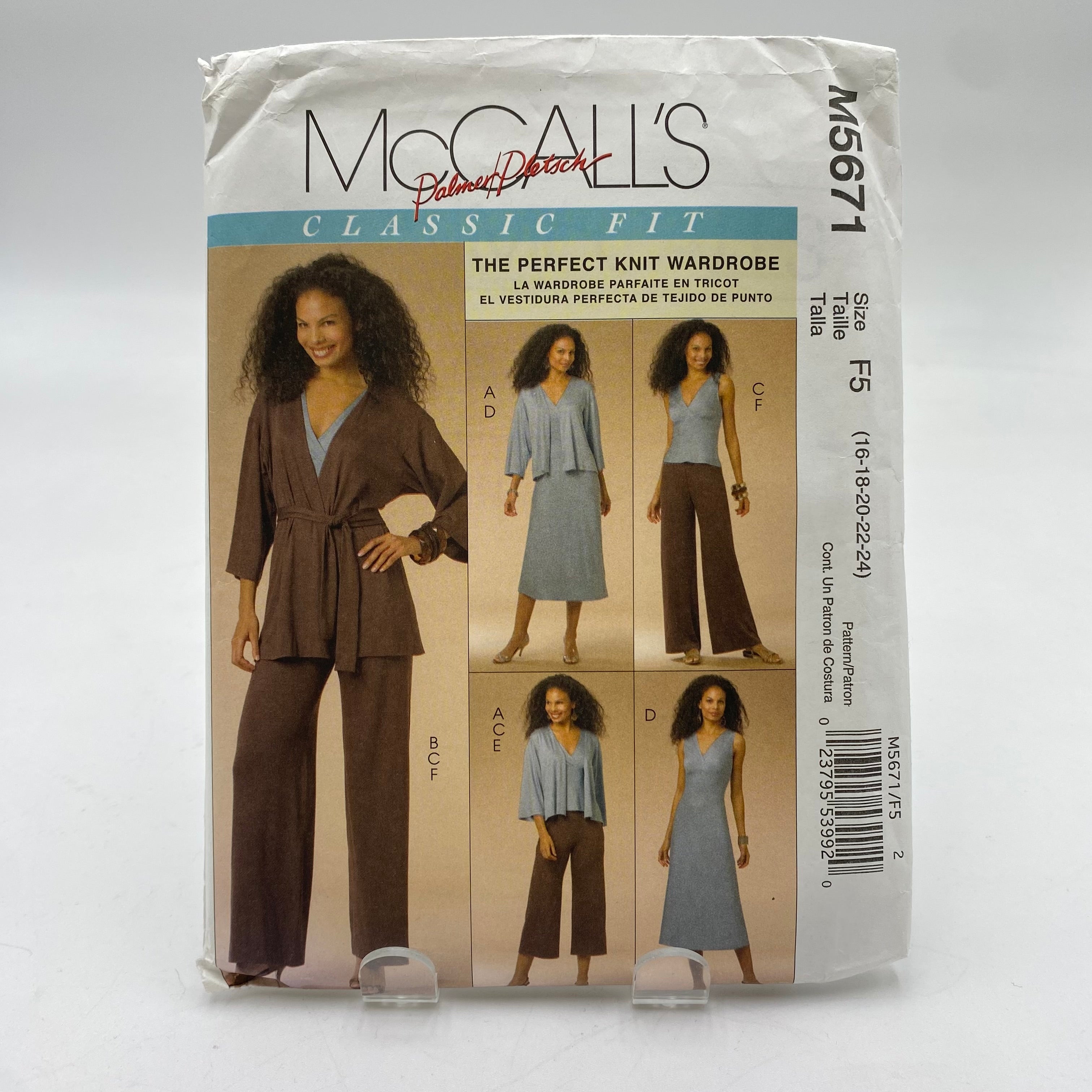 McCalls Pattern - Misses' Jackets, Belt, Top, Dress and Pants M5671 (NPA0219)