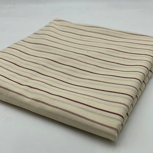 Cotton Blend Shirting, Cream/Dusty Rose Stripe (WDW1757)