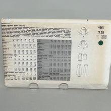 Load image into Gallery viewer, Vintage BUTTERICK Pattern, Misses&#39; Jacket Skirt &amp; Pants (PBT4667)
