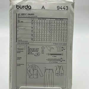 BURDA Pattern, Childrens' Jacket, Vest & Pants (PBR9443)