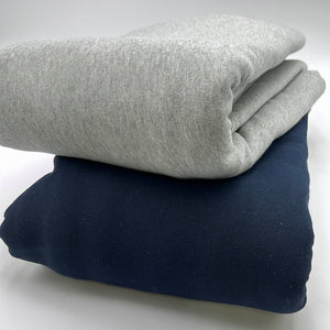 Cotton French Terry, 2 Colours - Navy & Grey (KFR0613:614)