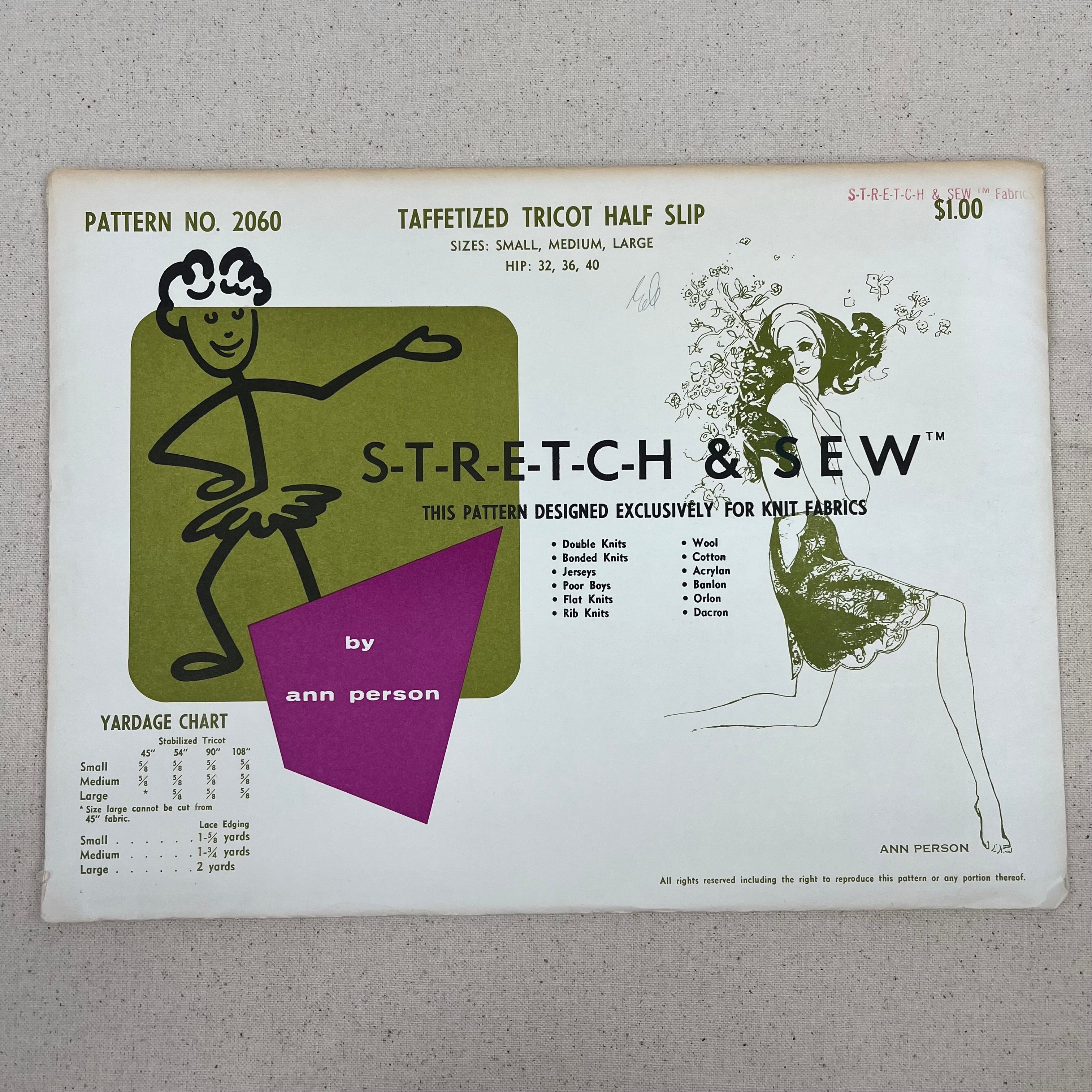 Stretch & Sew Pattern - 2060 Taffetized Tricot Half Slip (NPA0526)