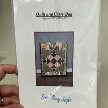 Load image into Gallery viewer, Sew Wing Style Quilt &amp; Carry Pattern (PXX0646)
