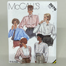 Load image into Gallery viewer, Vintage MCCALL&#39;S Pattern, Misses&#39; Blouse and Tie (PMC2070)
