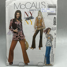 Load image into Gallery viewer, MCCALL&#39;S Pattern, Junior&#39;s Tops, Lined Vest and Pants (PMC4086)
