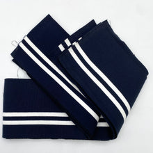 Load image into Gallery viewer, Cotton Varsity Ribbing (1m x 4) - Navy/White (KRB0585)
