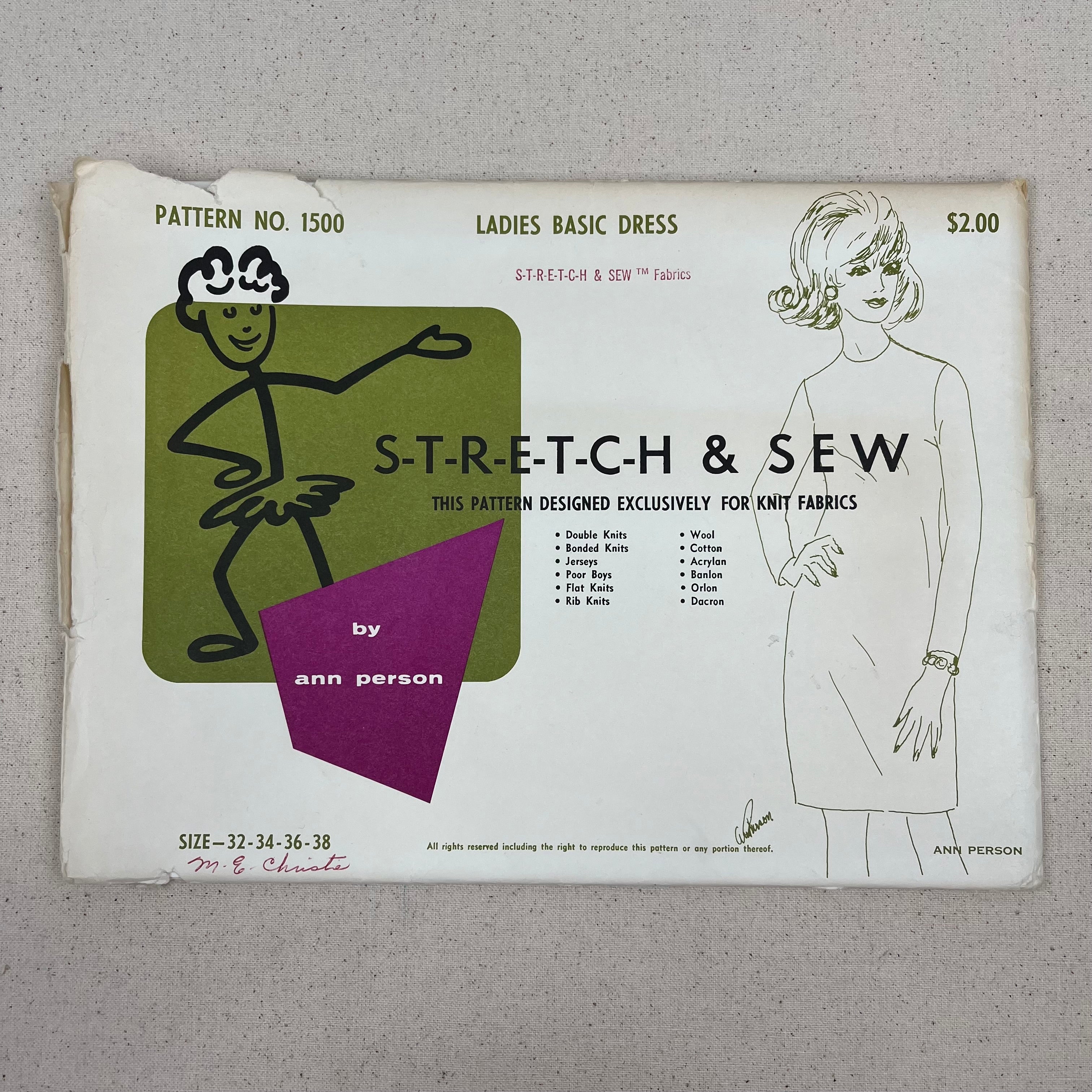 Stretch & Sew Pattern - 1500 Basic Dress (NPA0537)