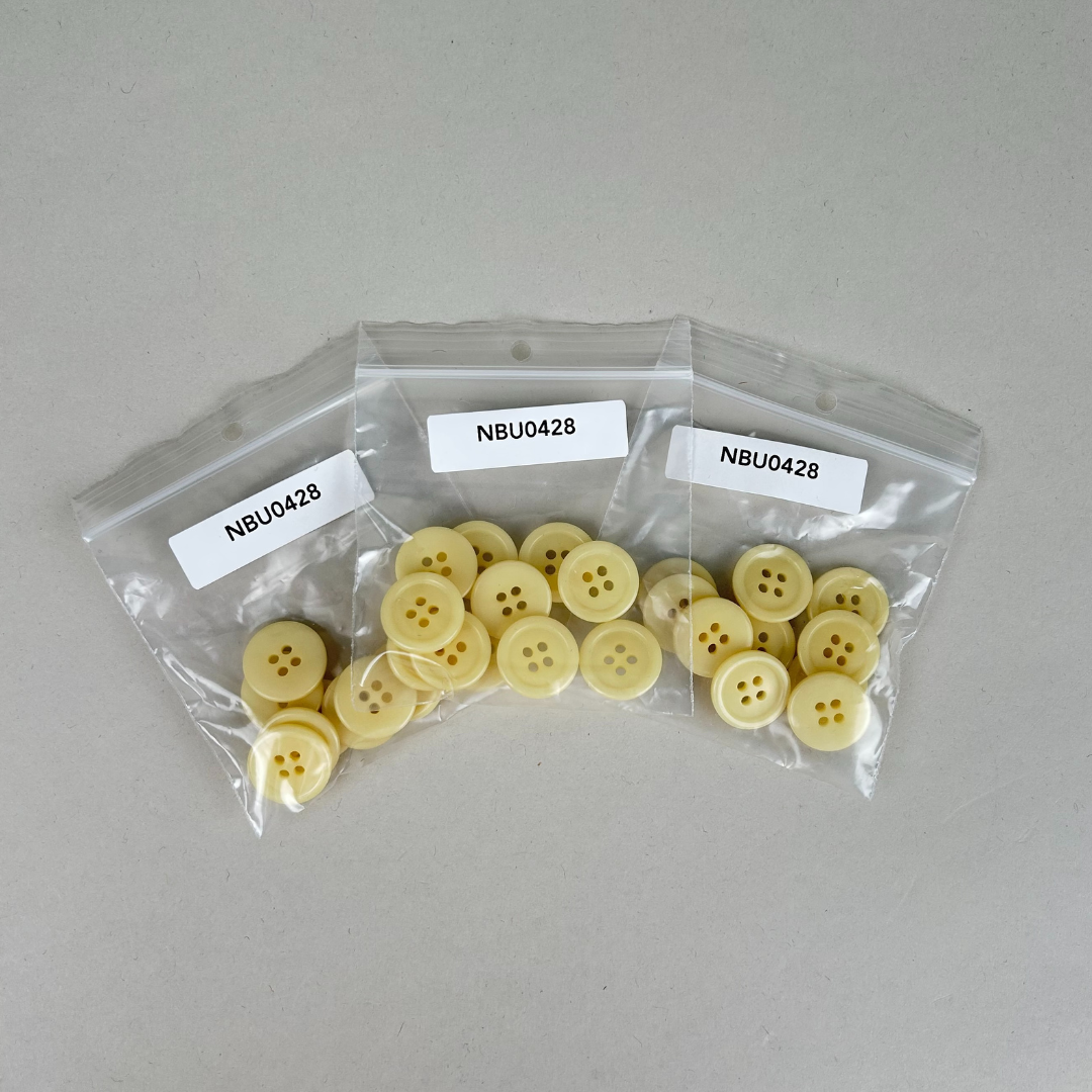 Buttons, Plastic, 1.9cm, Yellow (NBU0428)