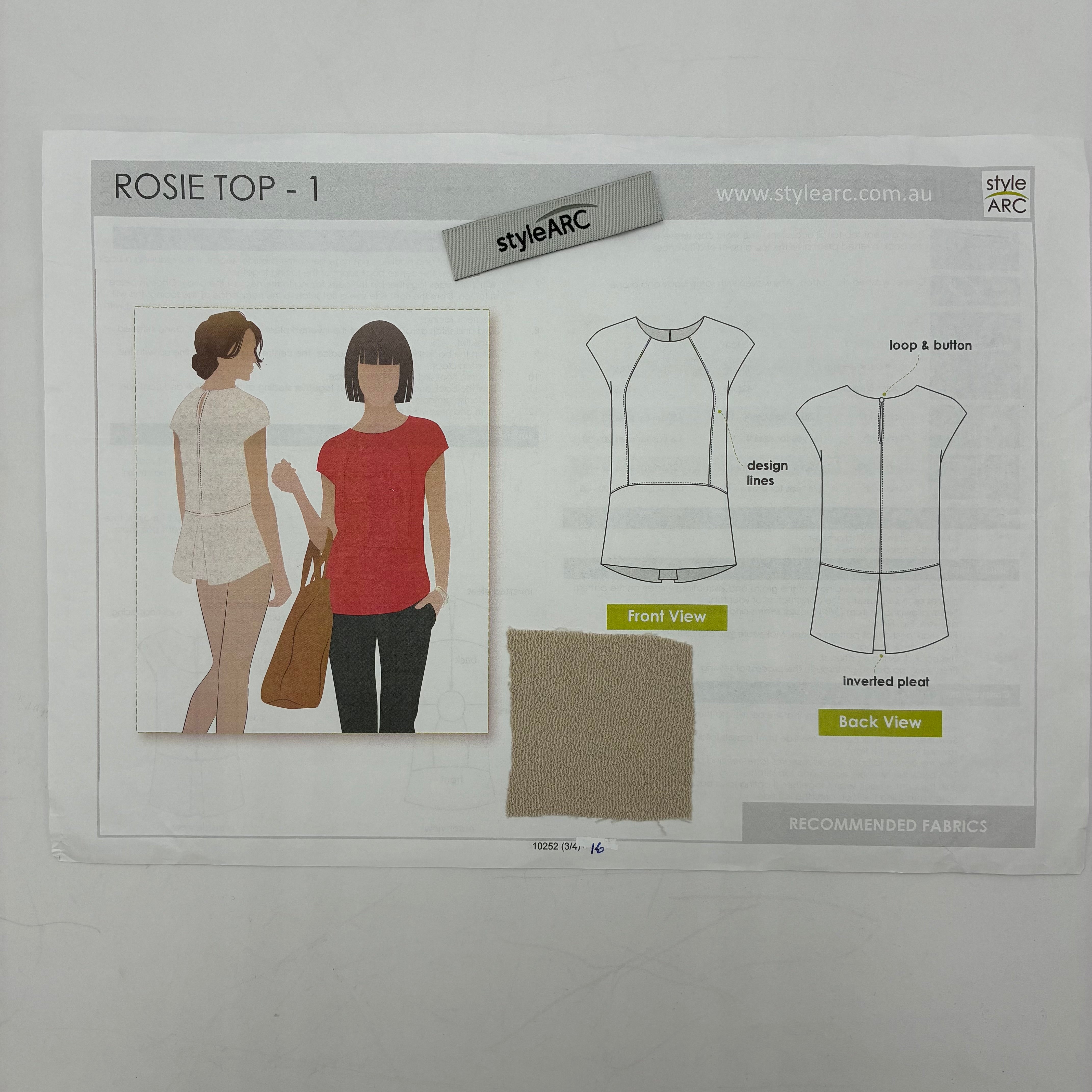 Style Arc Pattern - Rosie Top – 1 (NPA0318)