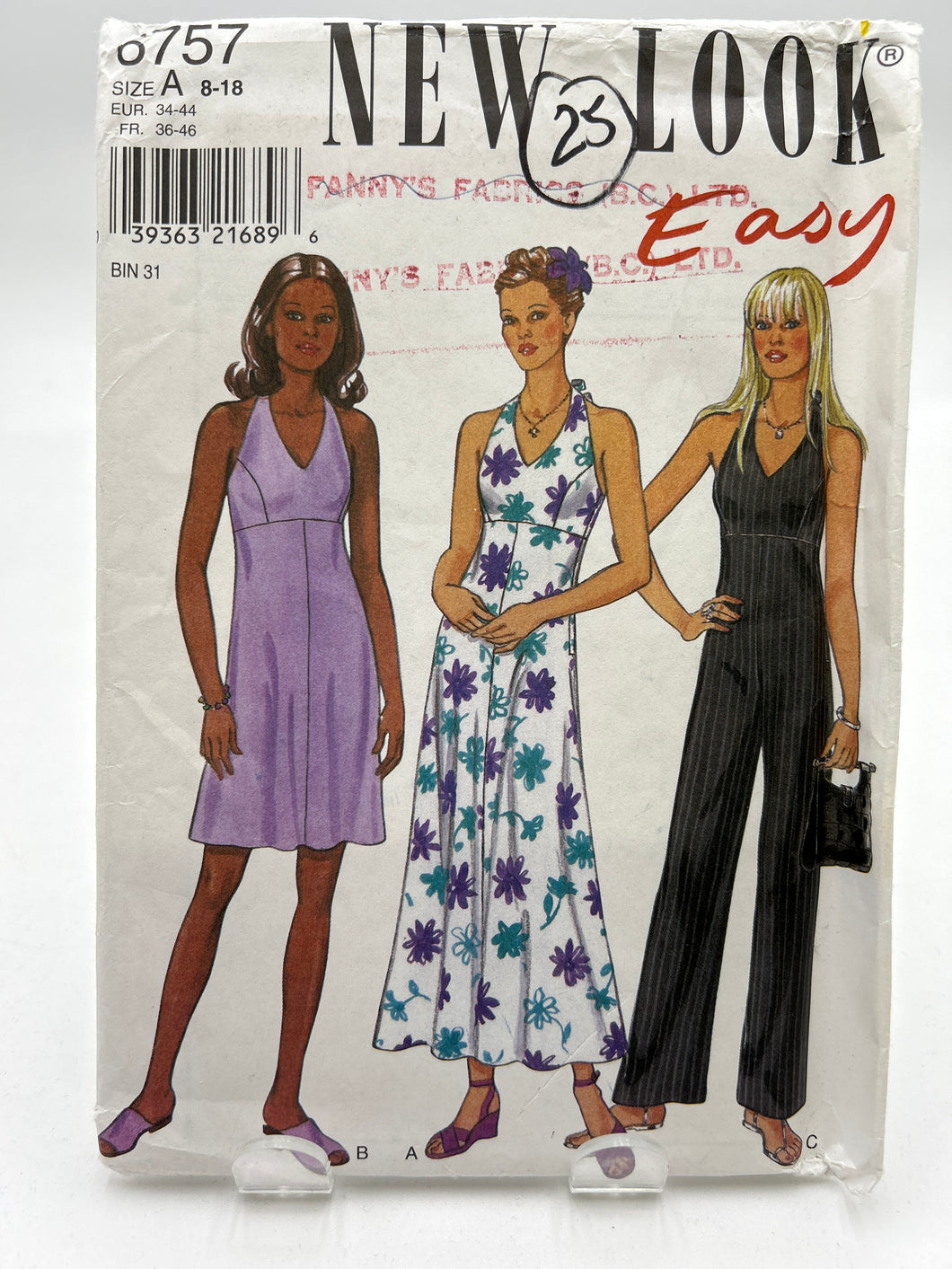 NEW LOOK Pattern, Misses' Dress & Jumpsuit (PNL6757)