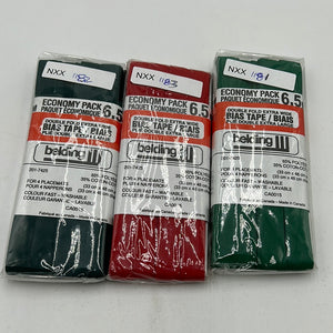 Double Wide Bias Tape Economy Packs, 3 Colours (NXX1181:1183)