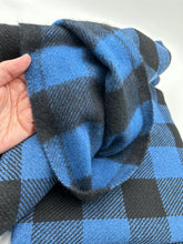 Load image into Gallery viewer, Wool Blend Coat Weight, Black &amp; Blue Check (WCW0274:275)

