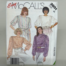 Load image into Gallery viewer, Vintage MCCALL&#39;S Pattern, Misses&#39; Blouse &amp; Tie (PMC2601)
