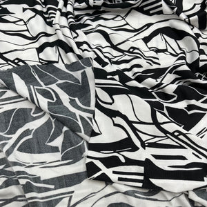 Slinky knit, Black & White Abstract (KIT0244)