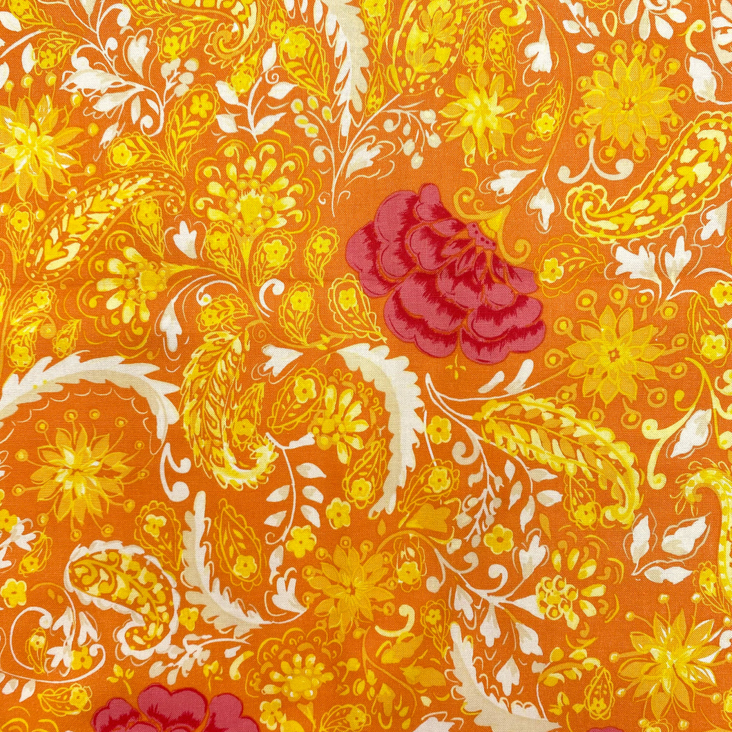 Quilting Cotton - Printed Garden in Orange (WQC2737:38)