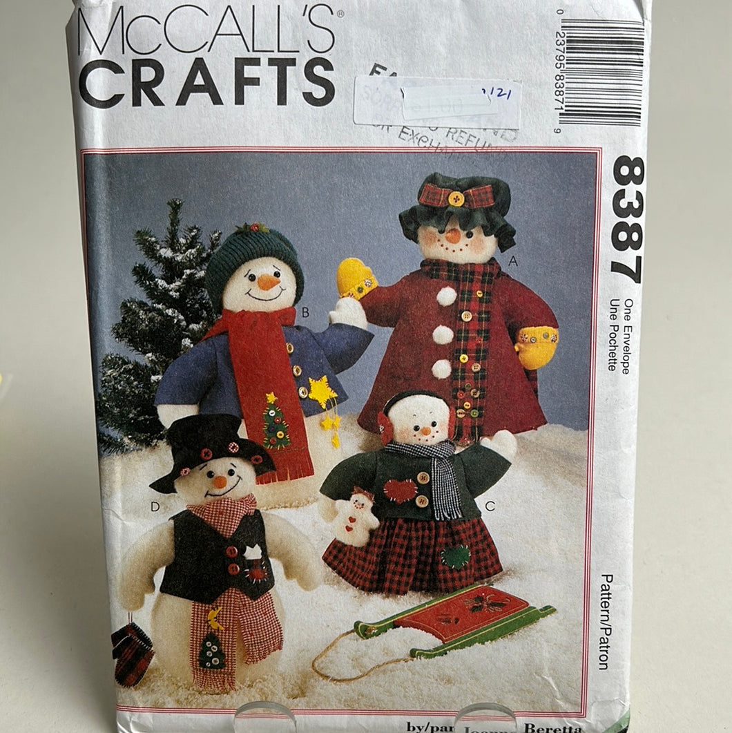 MCCALL'S Pattern, Snow Family Decor (PMC8387)