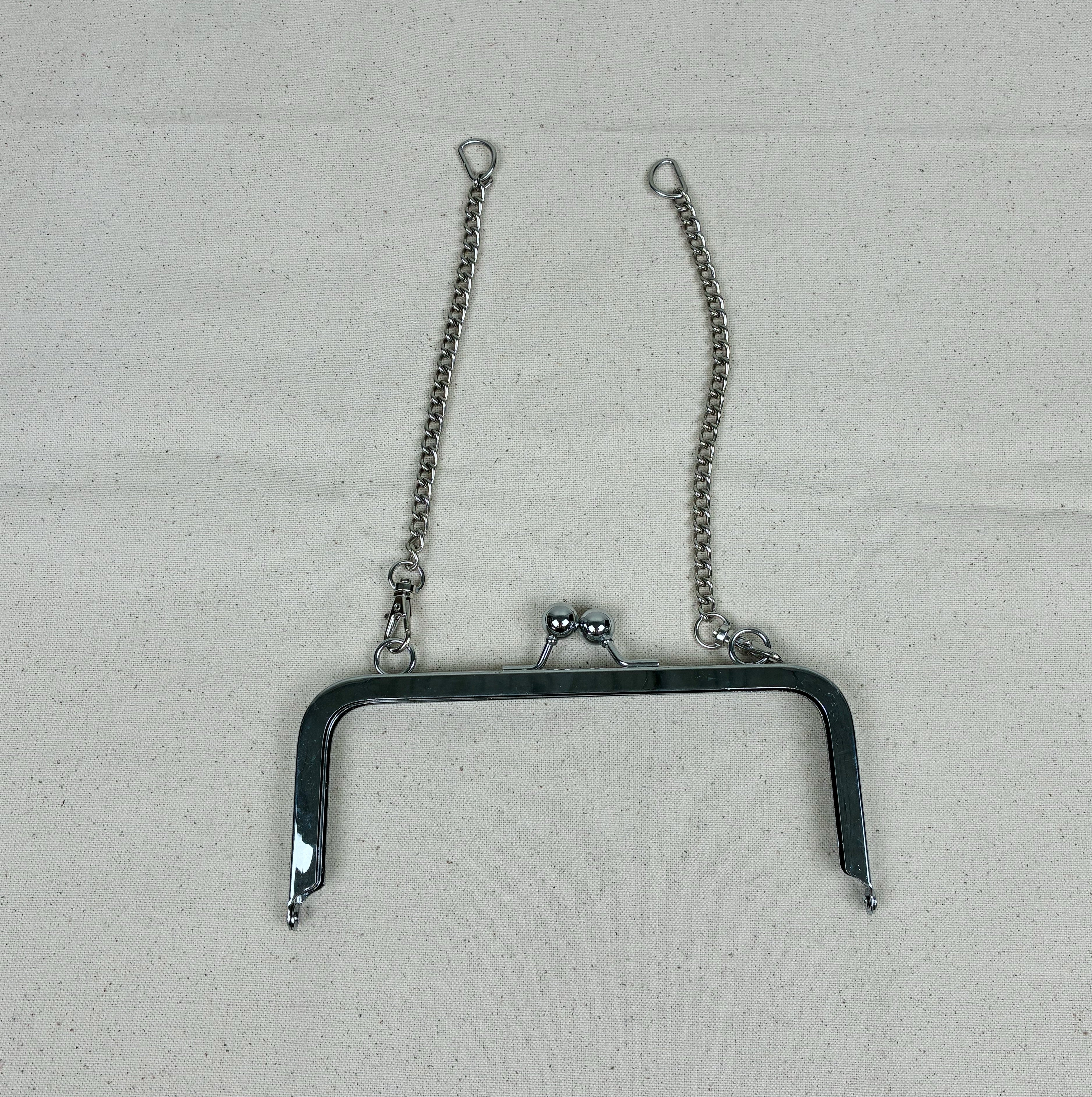 Metal Clasp Purse Frame - Silver (NXX1855)