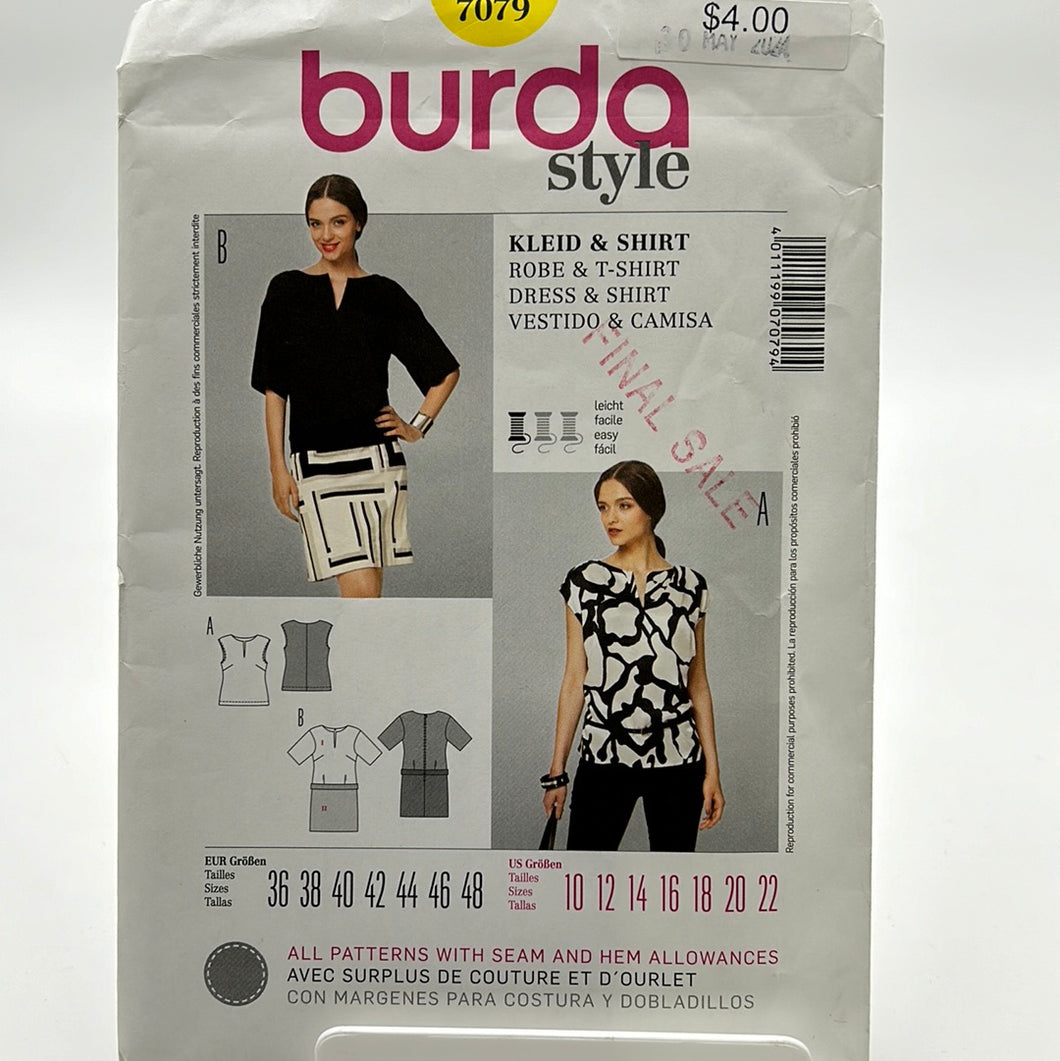 BURDA Pattern, Misses' Dress & Top (PBR7079)