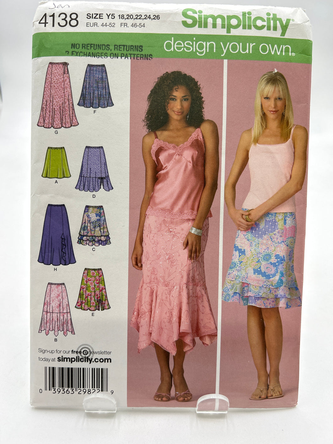 SIMPLICITY Pattern, Misses' Skirt, Pants & Dress (PSI4138)