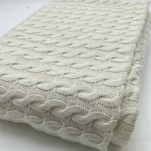 Load image into Gallery viewer, Wool Sweater Knit, Natural Cable Knit (KSW0448)
