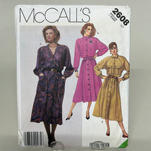 Load image into Gallery viewer, Vintage MCCALL&#39;S Pattern, Misses&#39; Dress &amp; Belt (PMC2608)
