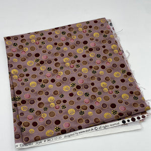 Quilting Cotton, Plum Circles (WQC1474)