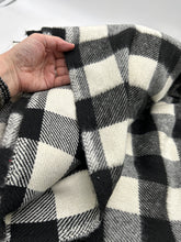 Load image into Gallery viewer, Wool Blend Coat Weight, Black &amp; White Check (WCW0272:273)
