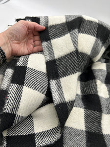 Wool Blend Coat Weight, Black & White Check (WCW0272:273)