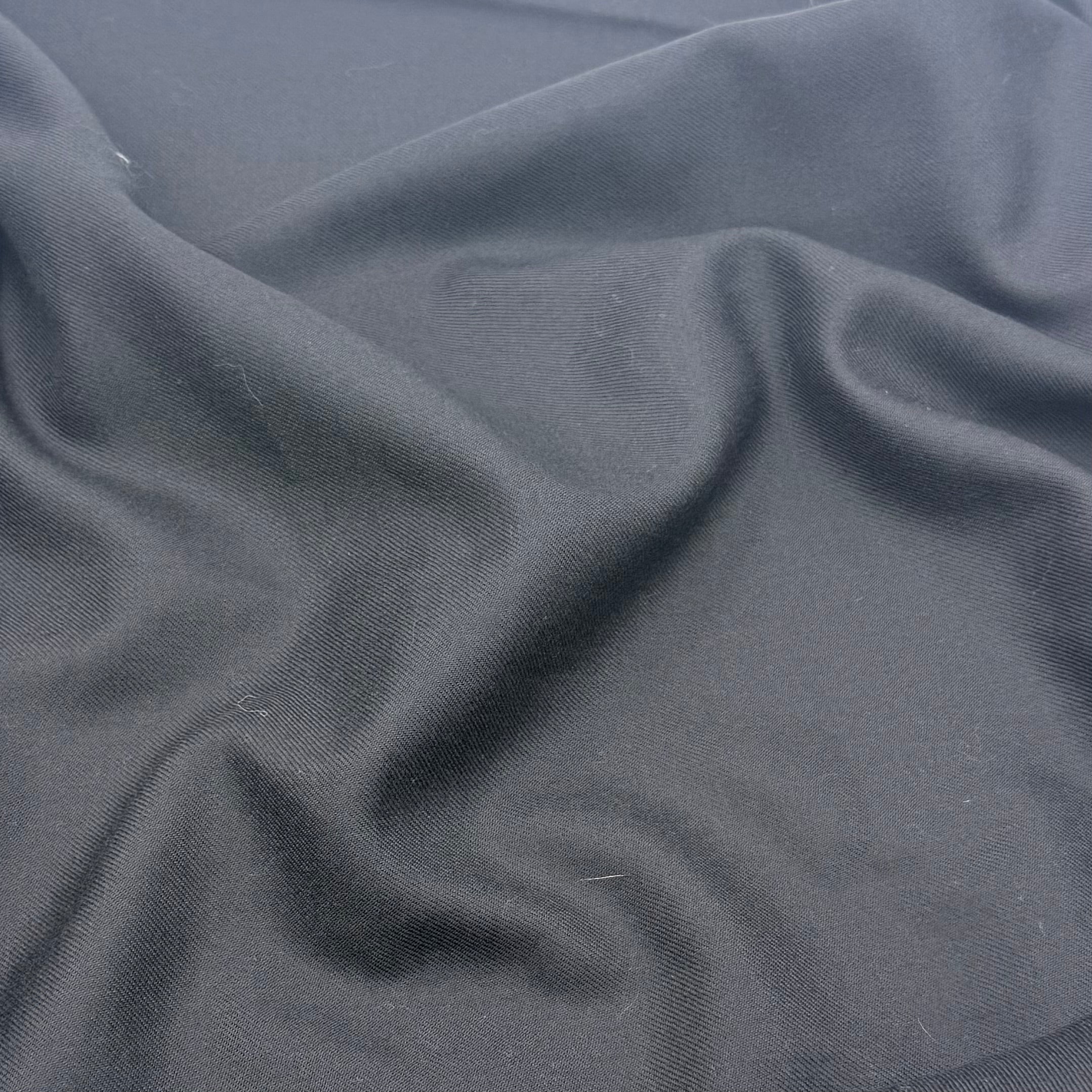 Wool Twill Suiting - Black (WSW0759)