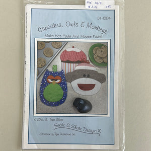 Susie C Shore Designs "Cupcakes, Owls & Monkeys" Pattern (PXX0614)