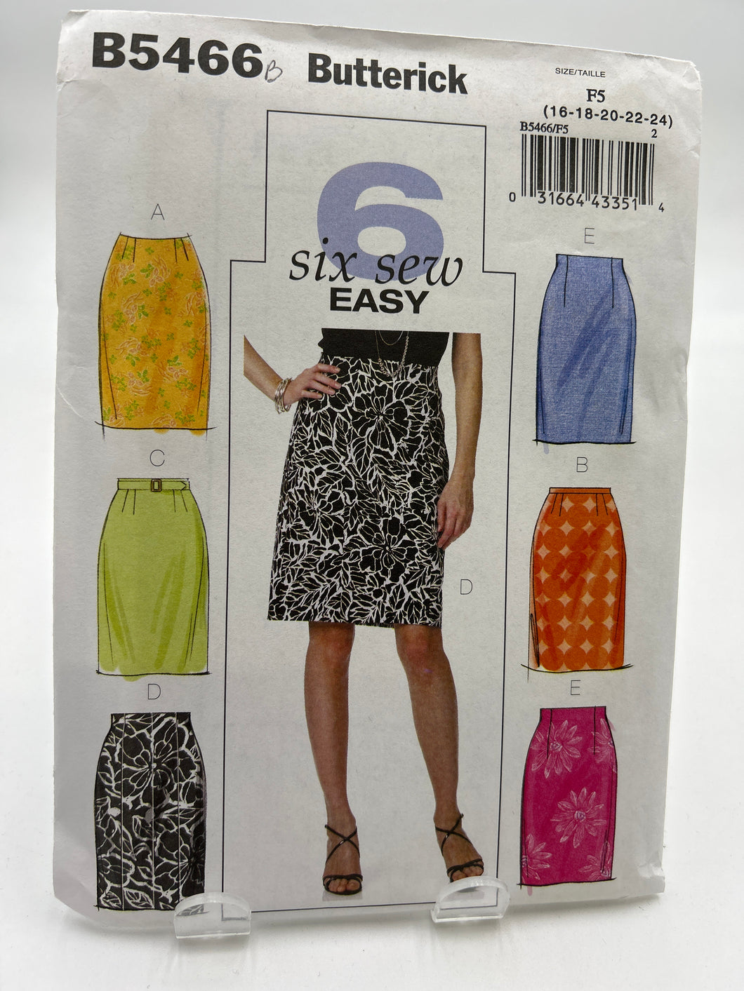 BUTTERICK Pattern, Misses' Skirt & Belt (PBT5466B)