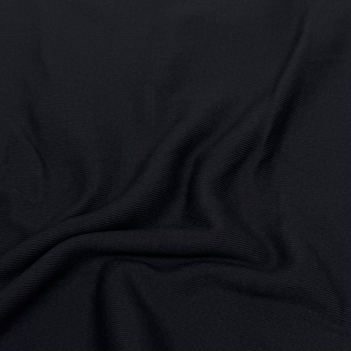 Cotton Rib Knit - Black (KRB0728)