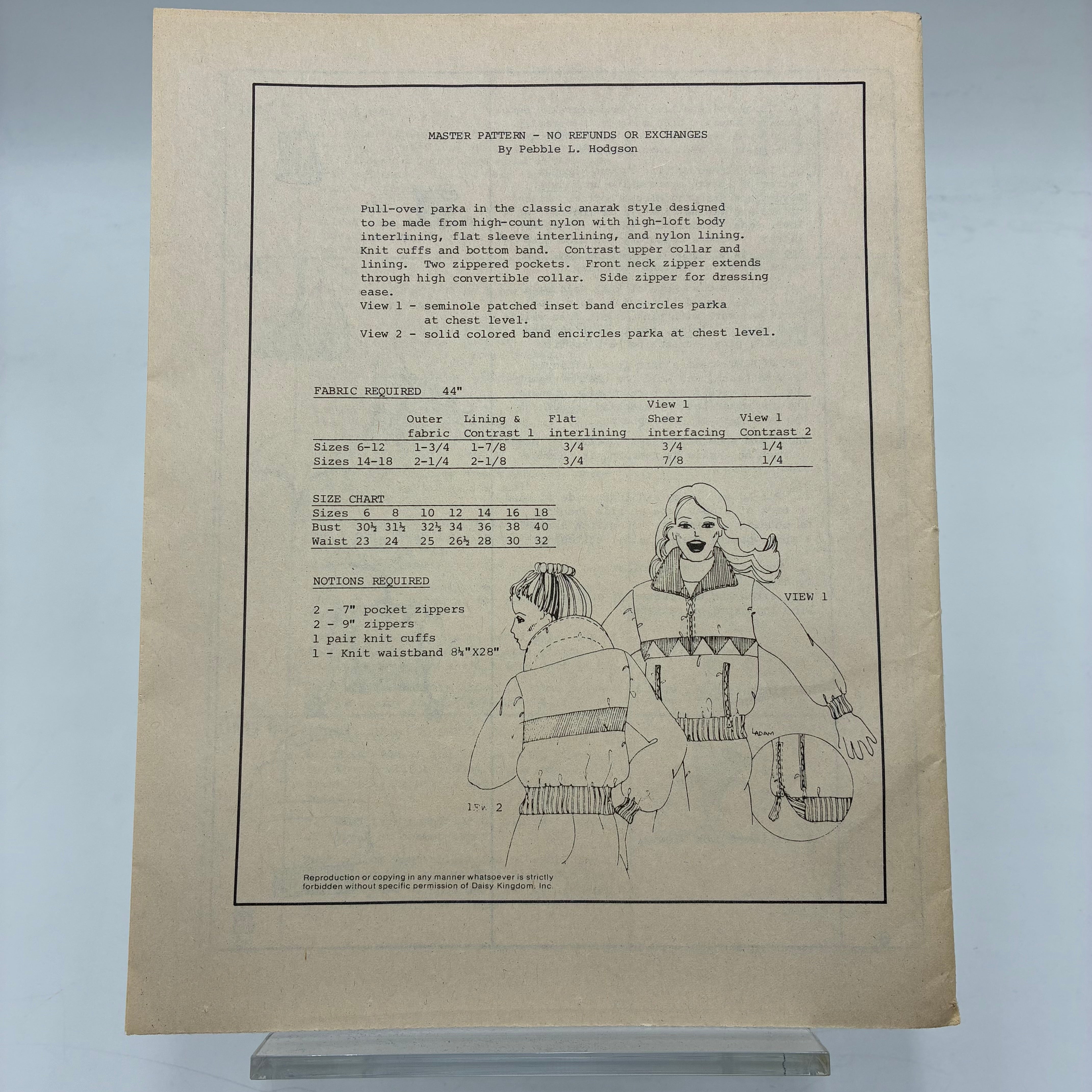 DK Sports Pattern - 55 Ladies' Anarak (NPA0326)