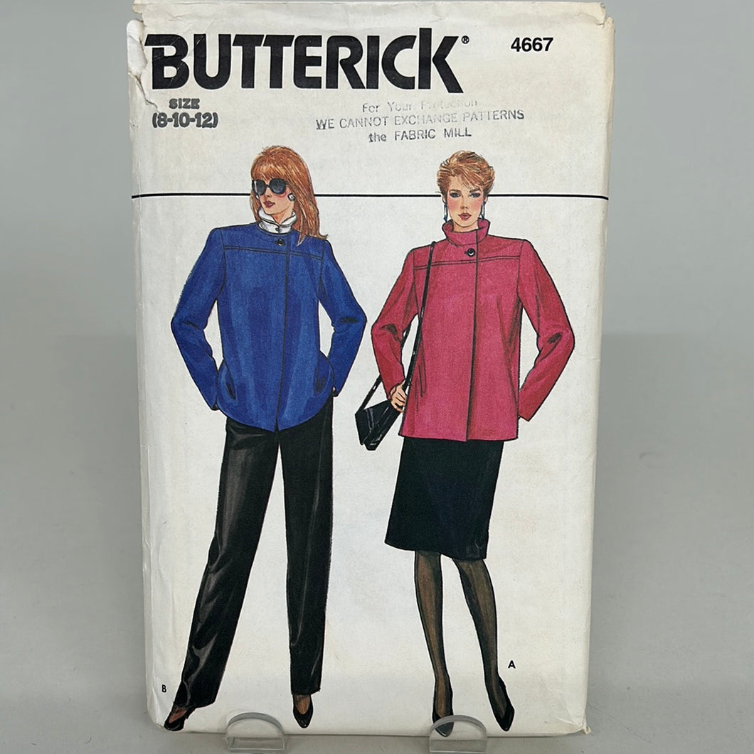 Vintage BUTTERICK Pattern, Misses' Jacket Skirt & Pants (PBT4667)