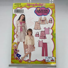 Load image into Gallery viewer, SIMPLICITY Pattern, Girls&#39; Top, Skirt, Pants, Jacket &amp; Bag (PSI4669)
