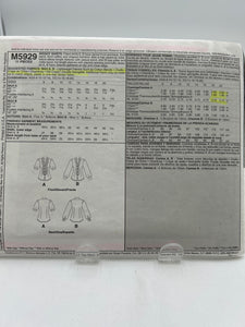 MCCALL'S  Pattern, Misses' Shirt (PMC5929)
