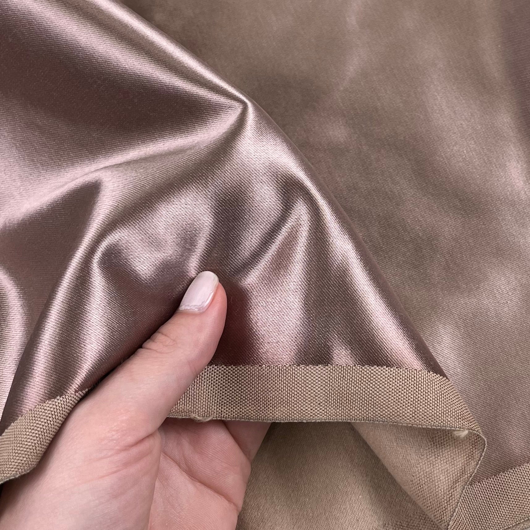 Cotton Blend Kasha Lining - Rose Taupe (WLN0070)