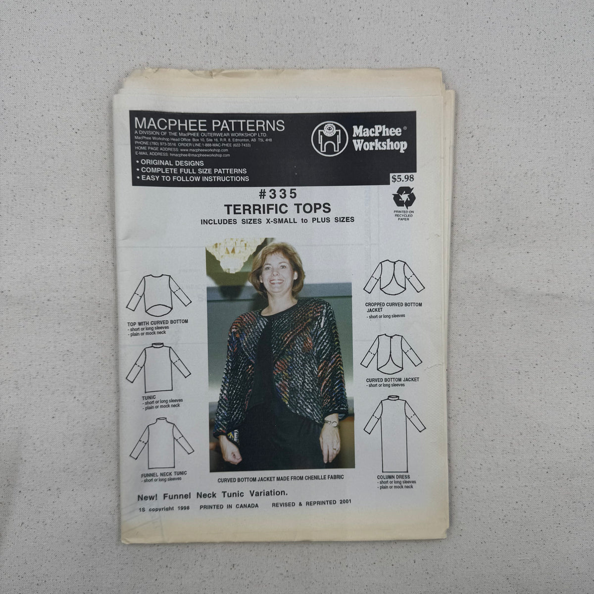 MacPhee Patterns - #335 Terrific Tops (NPA0644)