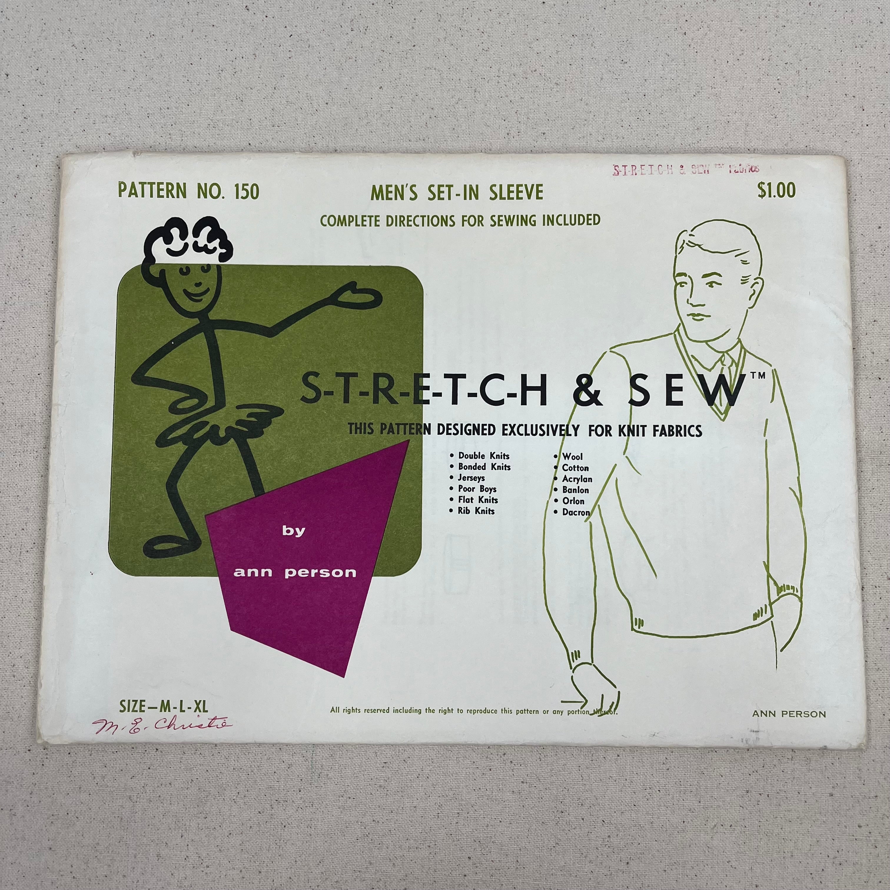 Stretch & Sew Pattern - 150 Set-In Sleeve (NPA0530)