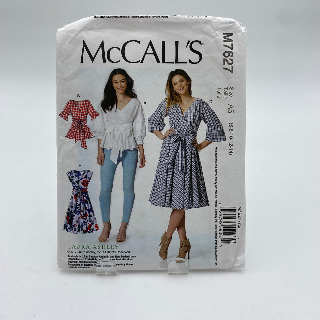 McCall's Pattern - Tops and Dresses M7627 (NPA0136)