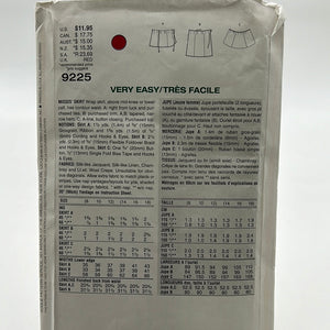 VOGUE Pattern, Misses' Skirt (PVO9225)