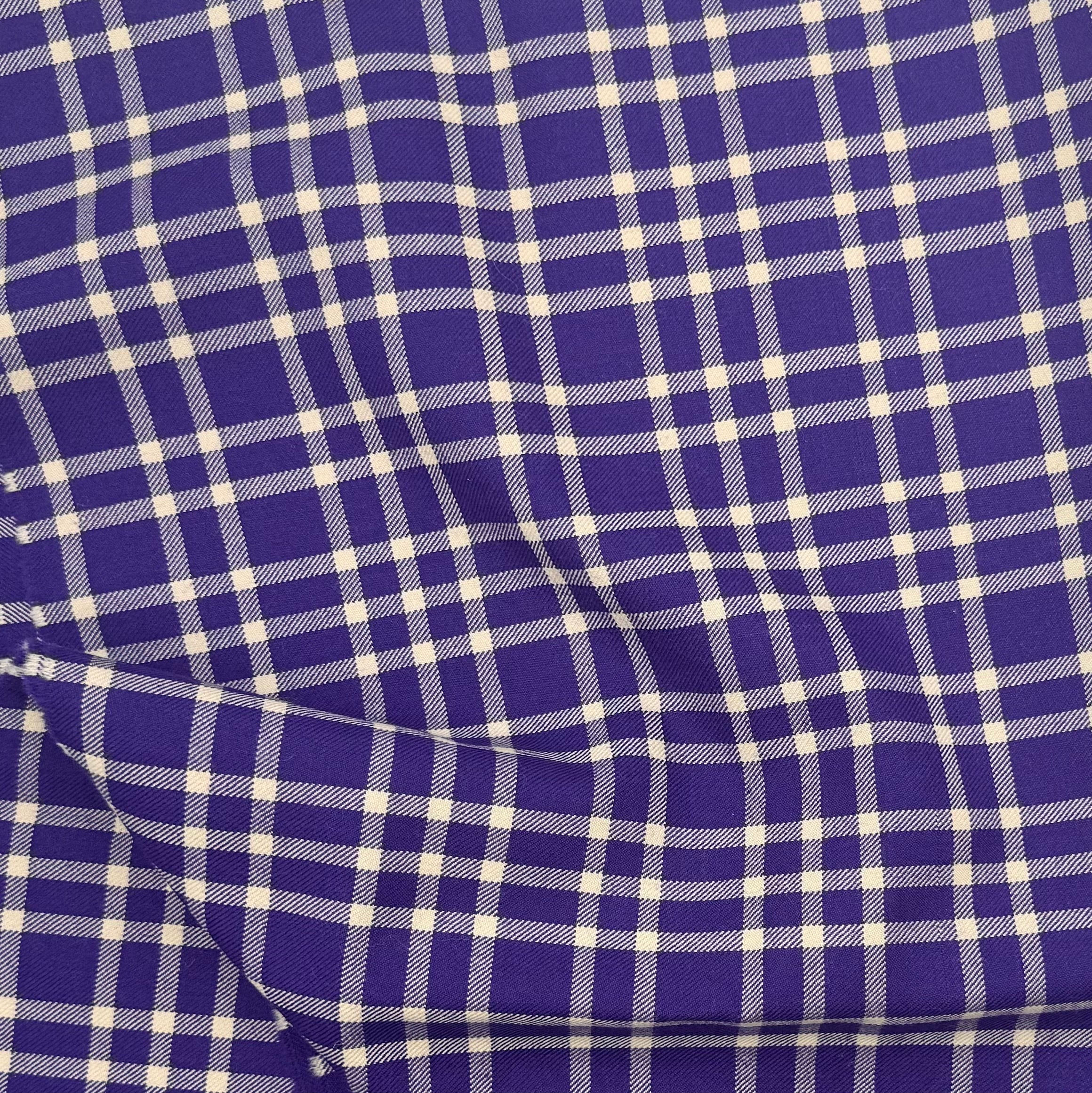 Wool Blend Suiting - Purple Plaid (WSW0773)