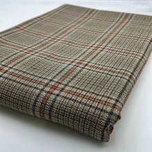 Load image into Gallery viewer, Wool Blend Bottom Weight, Taupe, Brown &amp; Orange Plaid (WBW0404)
