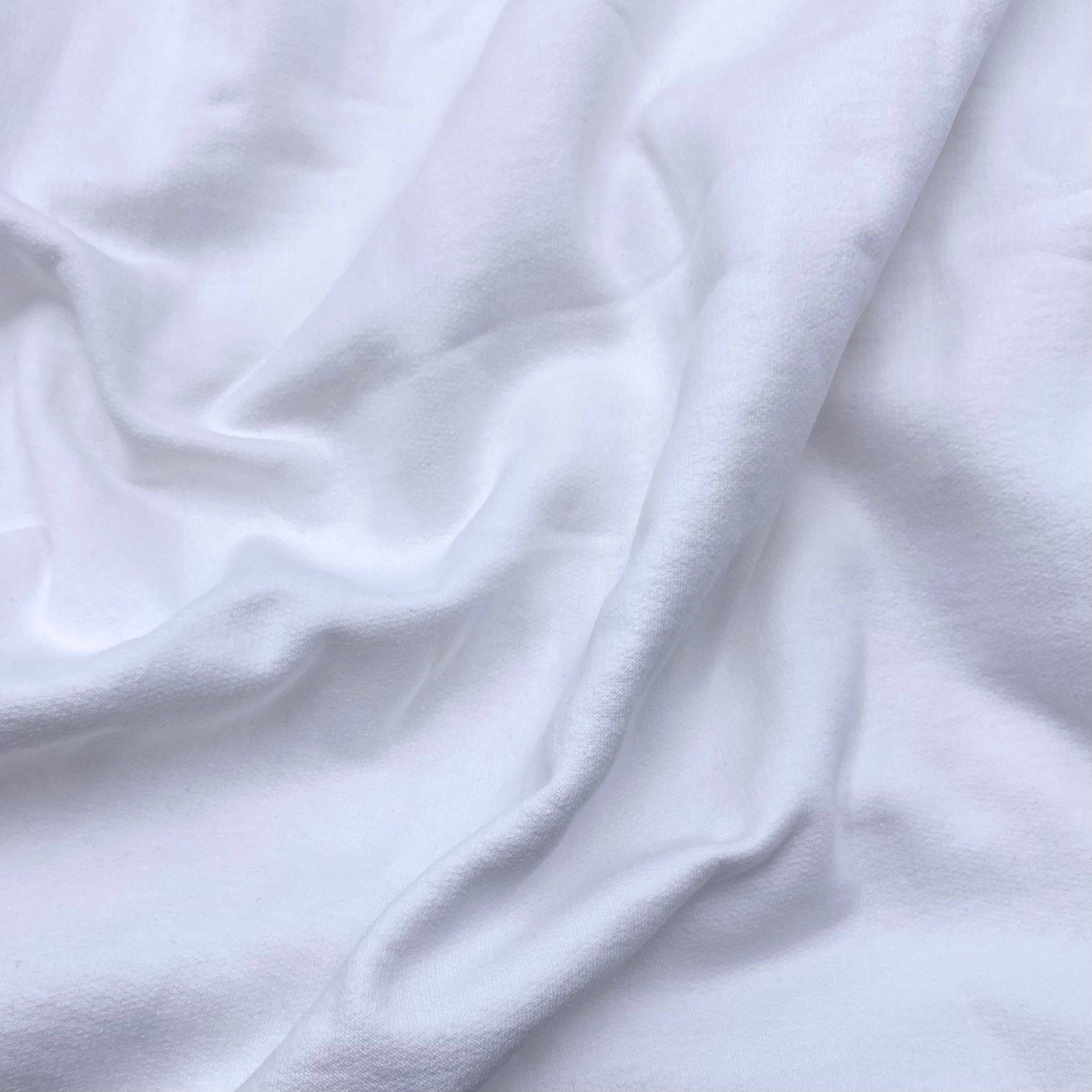 Cotton Blend Hoodie Fleece - White (KFR0680)